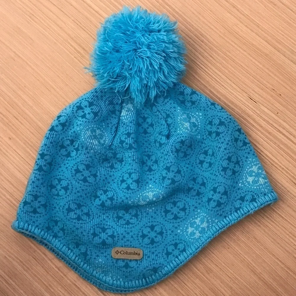 Columbia Youth Teal Polyesther Beanie